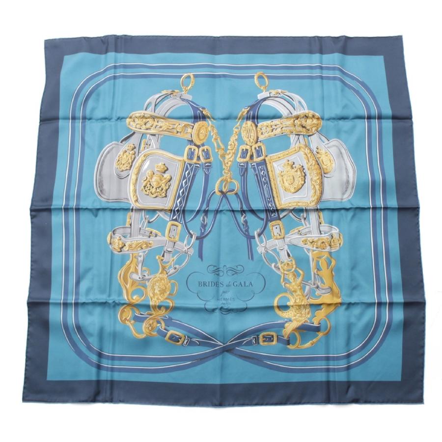 【新品】エルメス　スカーフ　カレ90ダブルフェイスBRIDES de GALA HERMES（エルメス） カレ90 シルク ダブルフェイス BRIDES DE GALA