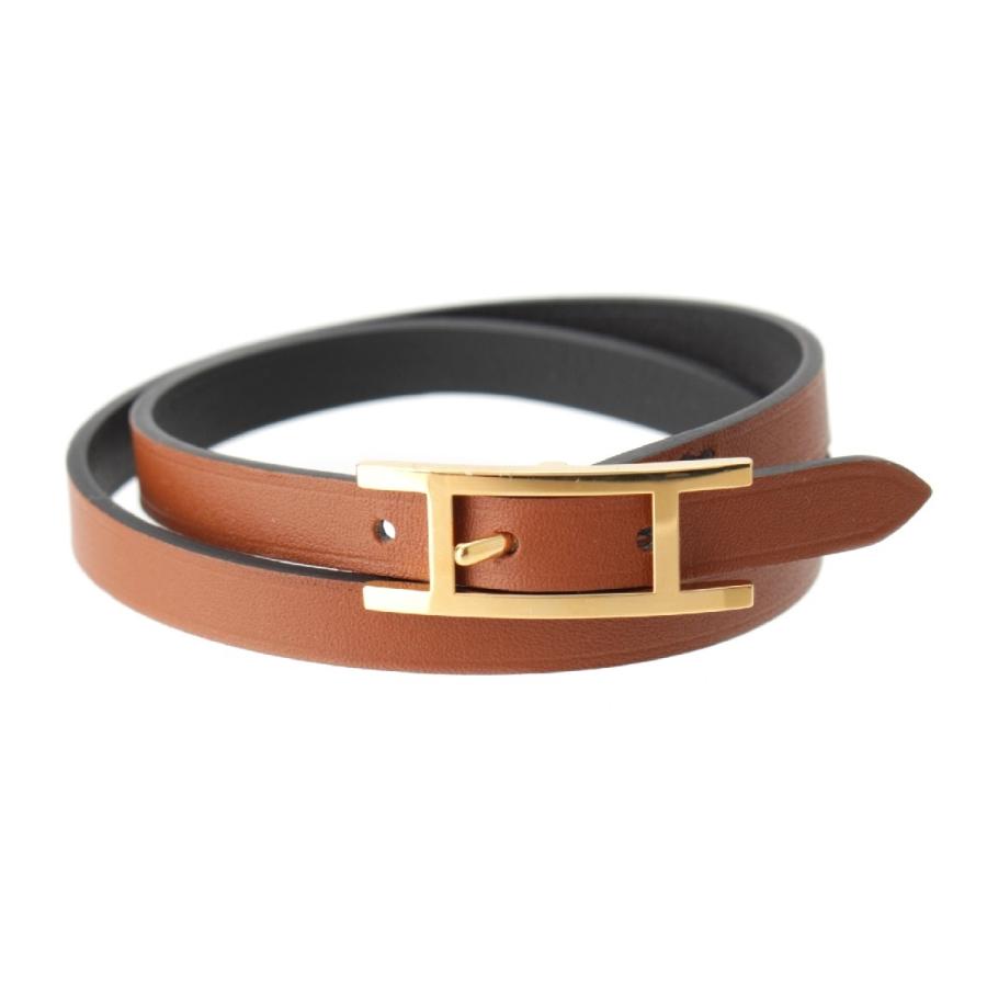 HERMES（エルメス） ビーアピ ドゥブルトゥール レザー Hバックル 2連