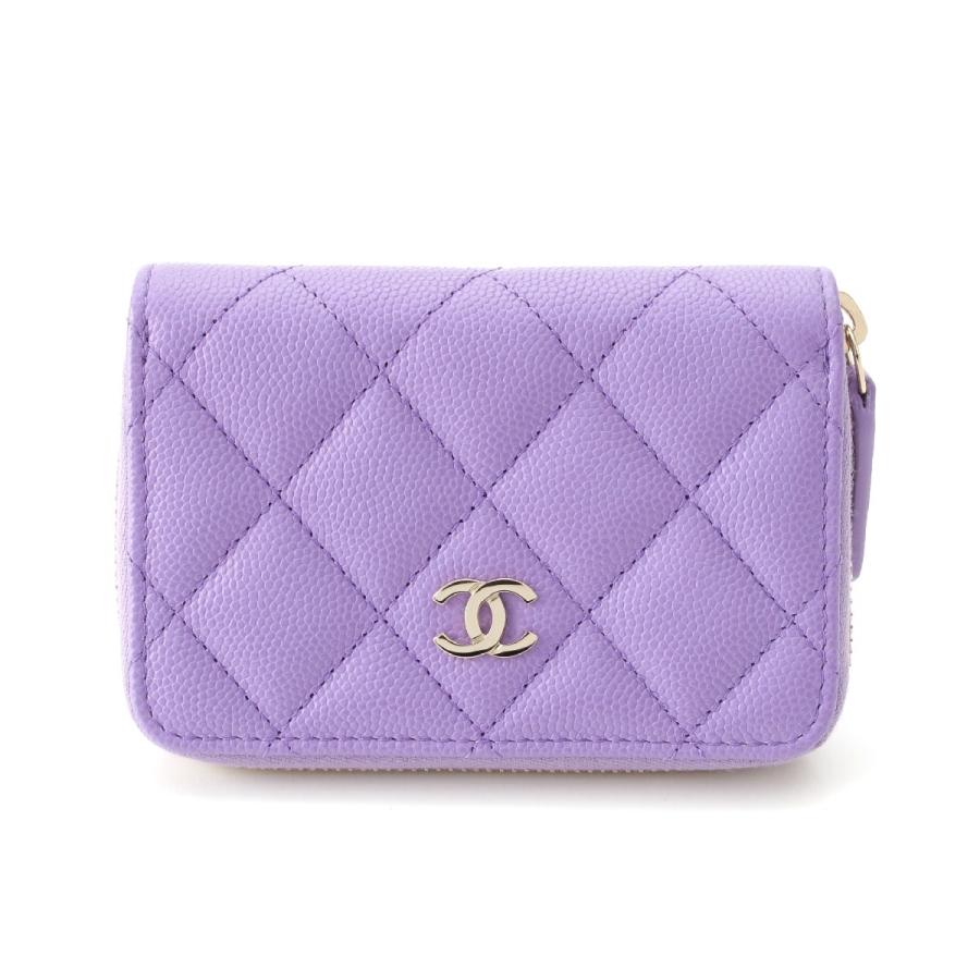 CHANEL（シャネル） キャビアスキン マトラッセ ココマーク ラウンド 