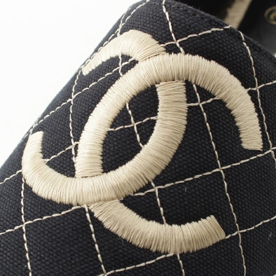 CHANEL シャネル キャンバス ココマーク マトラッセ エスパドリーユ