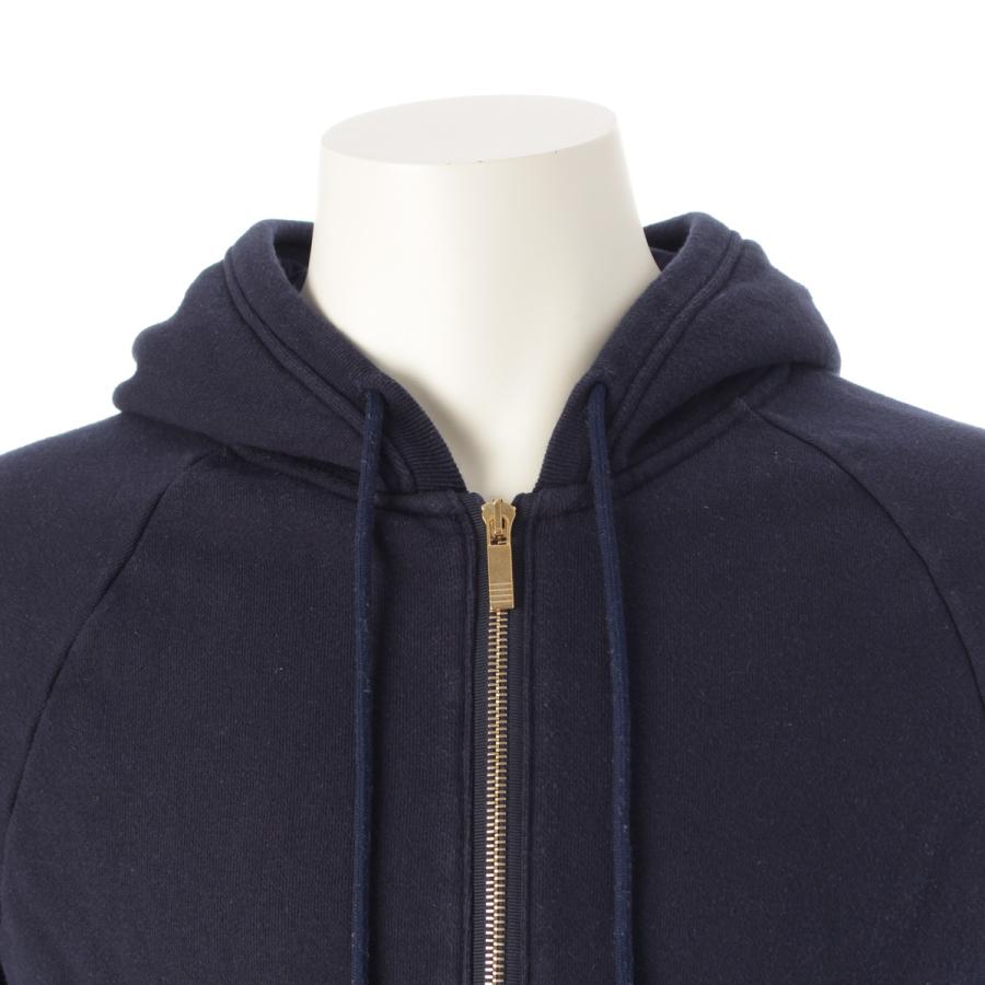 THOM BROWNE（トム ブラウン） 4bar コットン ジップアップ フード