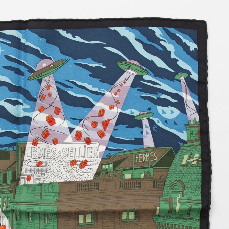 エルメス　ガヴロッシュ　「カレ キューブ」柄 HERMES エルメス ガヴロッシュ カレ45 シルク SPACE SHOPPING AU