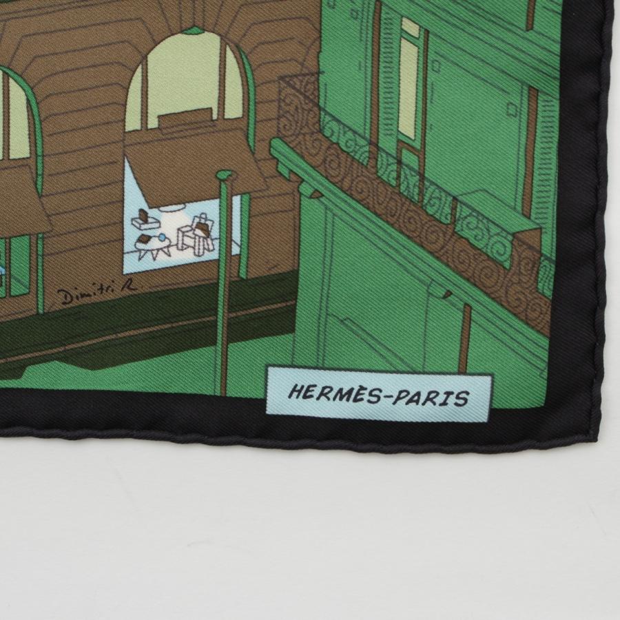 エルメス　ガヴロッシュ　「カレ キューブ」柄 HERMES 新品 エルメス カレ45 ガヴロッシュ ブルー ホースクラブ