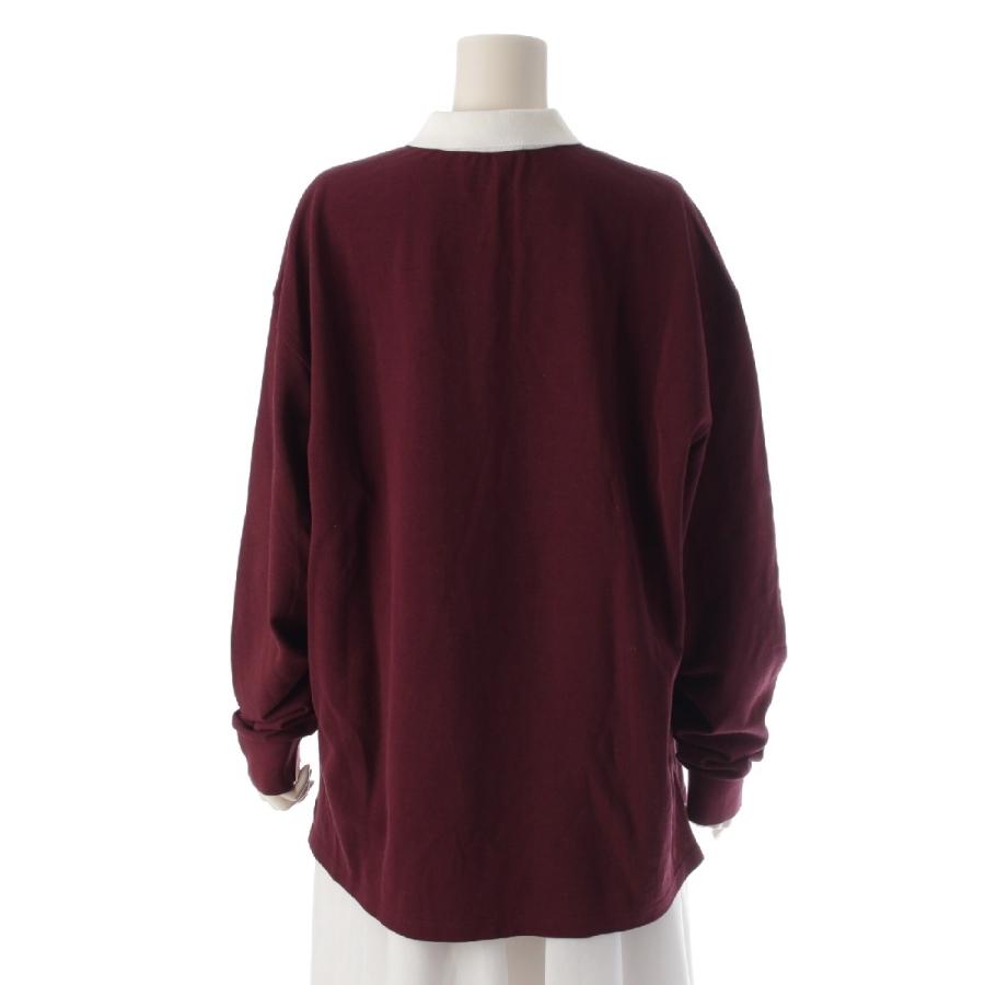 miumiu ポロシャツ　ボルドー Amaranth Red/maize Yellow Wool Knit Polo Shirt | Miu Miu