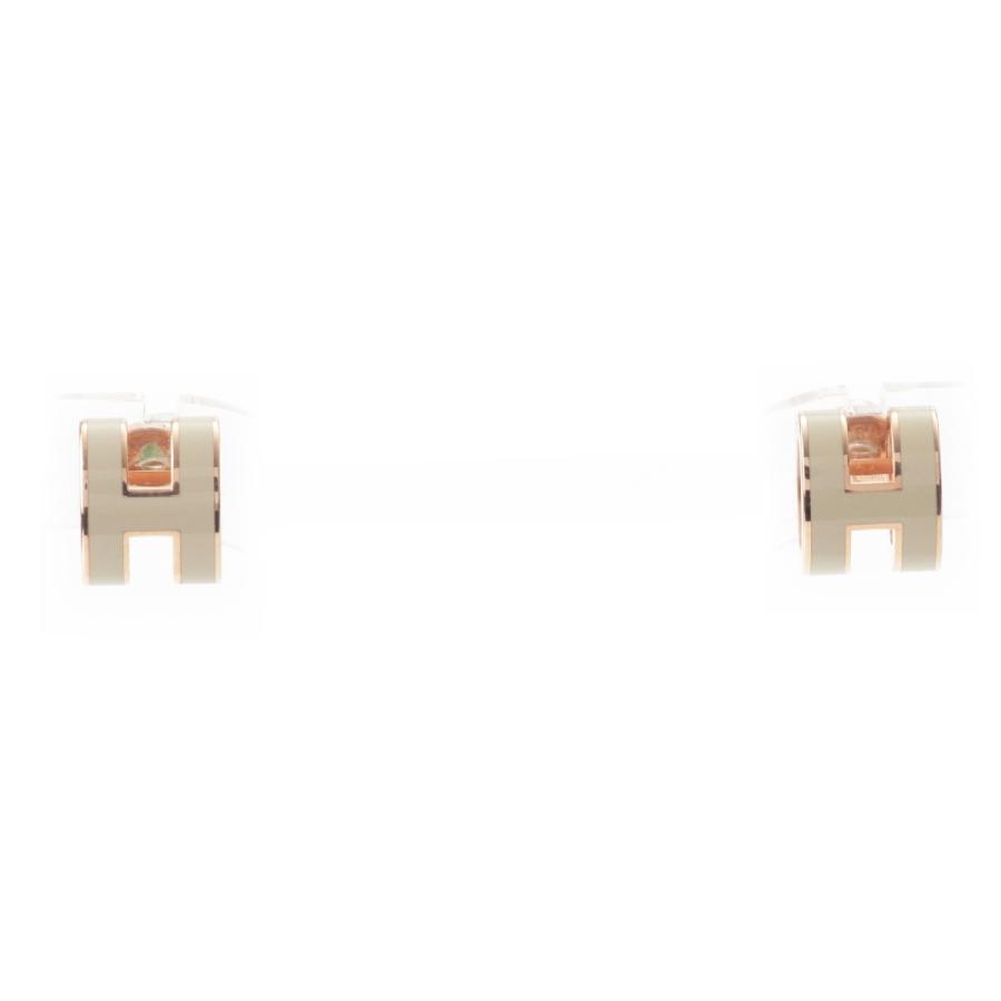 HERMES（エルメス） ミニポップアッシュ H型 マロングラッセ ピアス