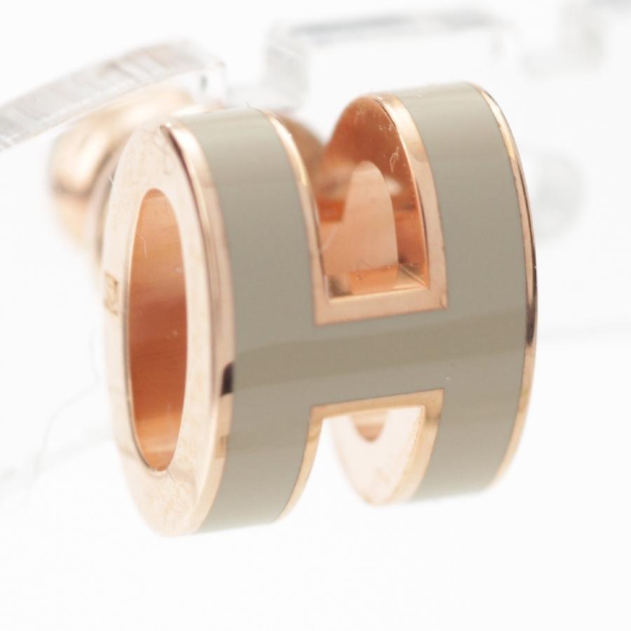 HERMES（エルメス） ミニポップアッシュ H型 マロングラッセ ピアス