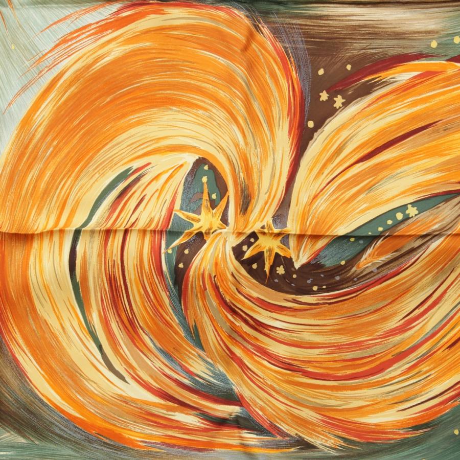 HERMES（エルメス） カレ90 シルク FEUX DU CIEL 天の火 スカーフ