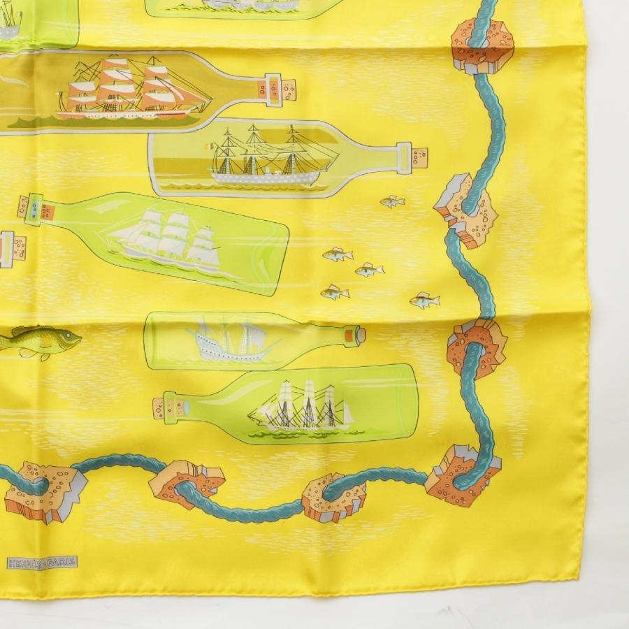 HERMES エルメス カレ90 シルク Bouteilles a la Mer ボトル