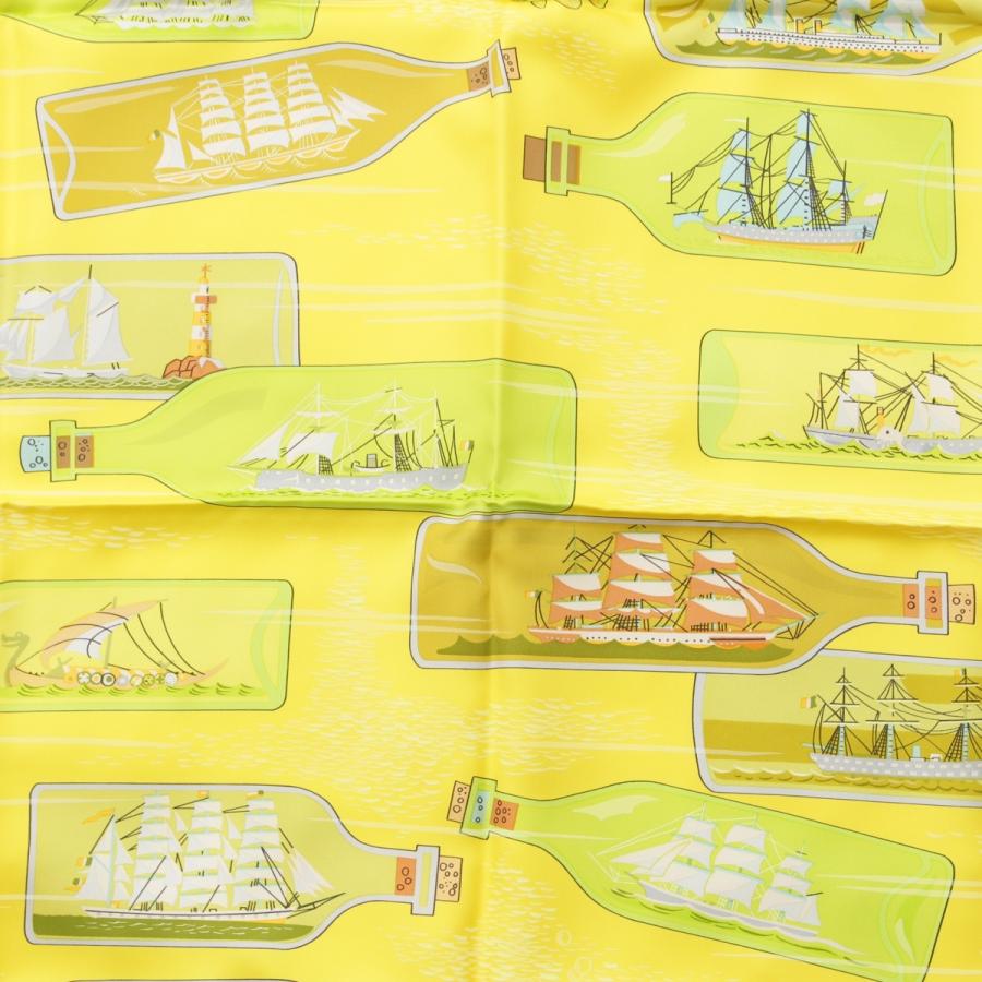 HERMES（エルメス） カレ90 シルク Bouteilles a la Mer ボトルシップ