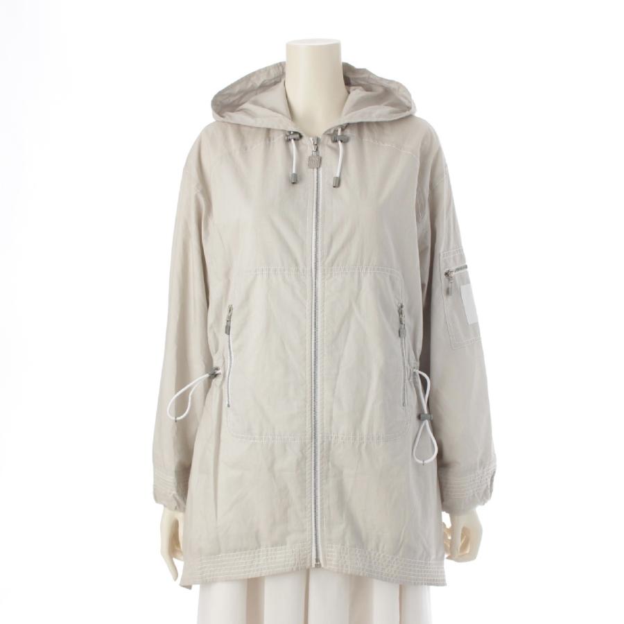 CHANEL - シャネル 04P コットン ココマーク ジップアップ テクニカル パーカー アウター グレー 38【中古】 CHANEL（シャネル） 04P コットン ココマーク ジップアップ テクニカル