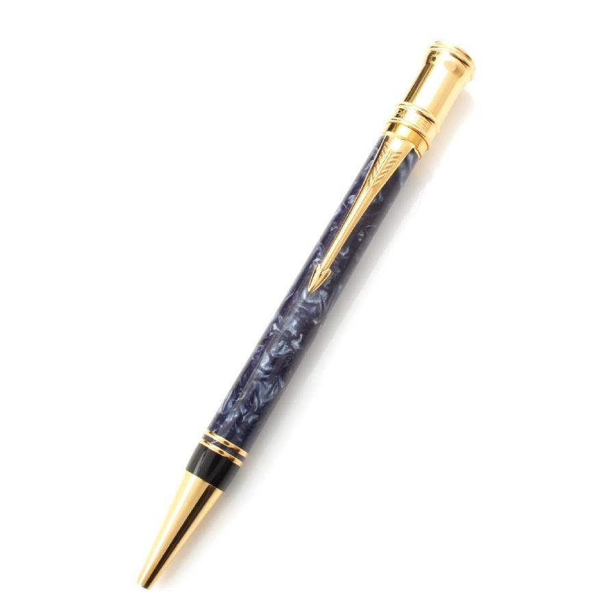 美品箱付き✨パーカー ボールペン デュオフォールド ブルーマーブル 筆記確認済み PARKER（パーカー） DUOFOLD デュオフォールド 筆記用具 ボールペン