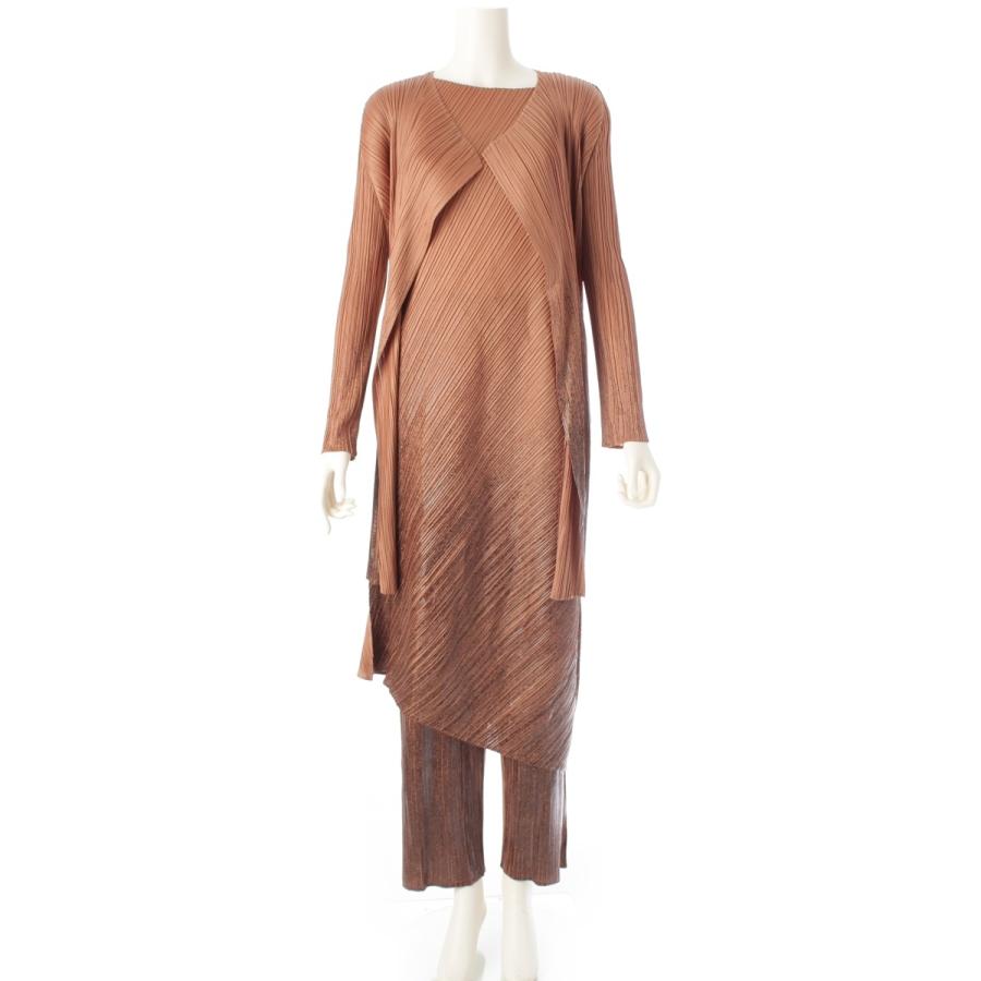 プリーツプリーズ イッセイミヤケ 14年 メタリックプリント  