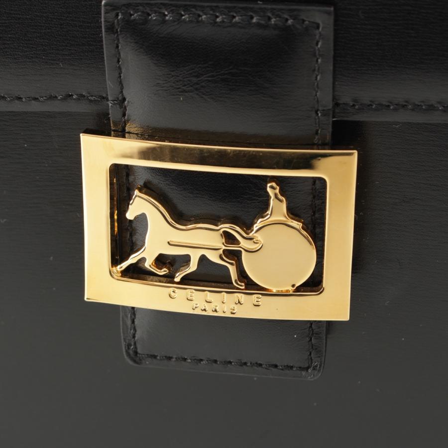 CELINE（セリーヌ） レザー ヴィンテージ 馬車金具 2way ハンドバッグ