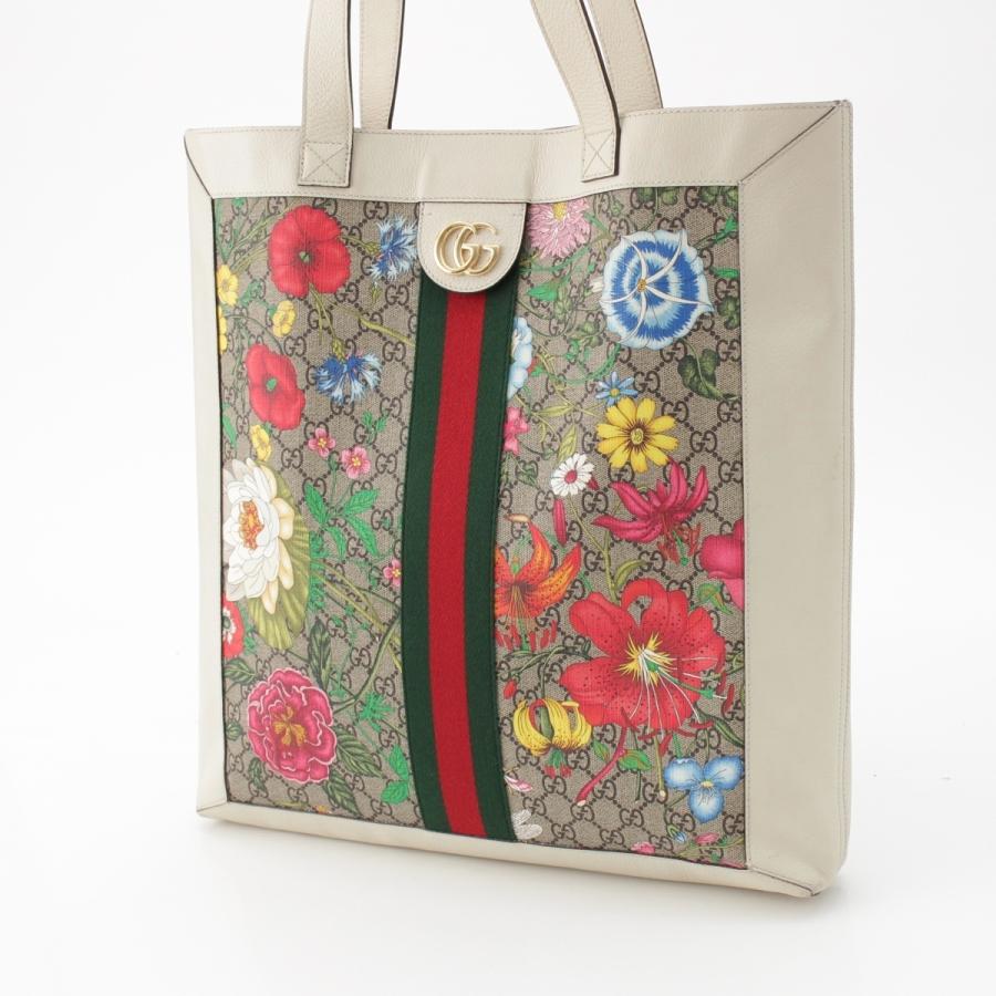 GUCCI GGスプリーム トートバッグ美品 GUCCI（グッチ） GGスプリームキャンバス オフディア フラワー トート