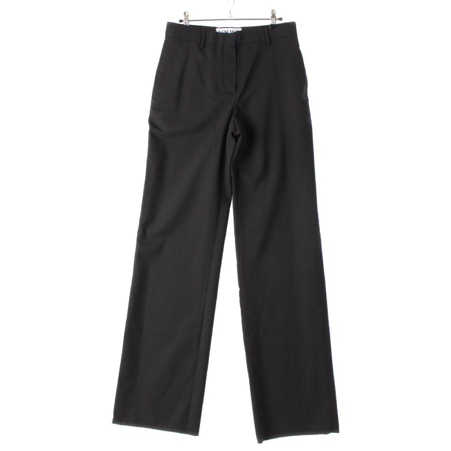 LOEWEストレートスラックス 難あり】LOEWE レザーパンツ38 ストレート