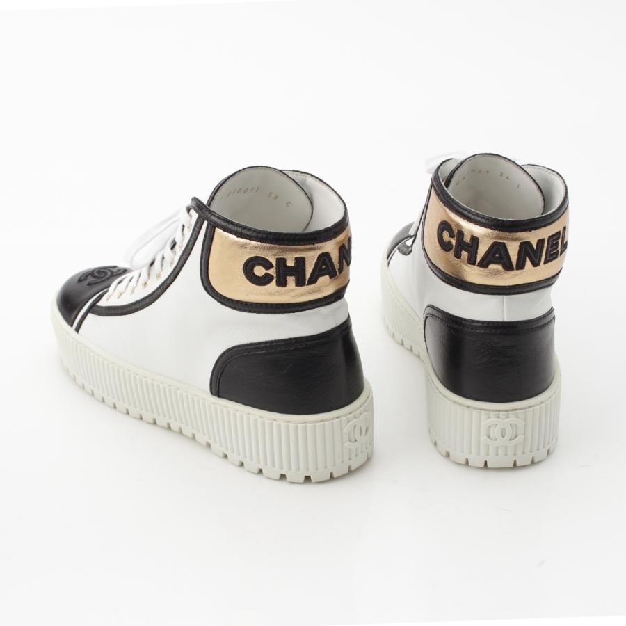 CHANEL（シャネル） レザー×ファブリック ココマーク スニーカー
