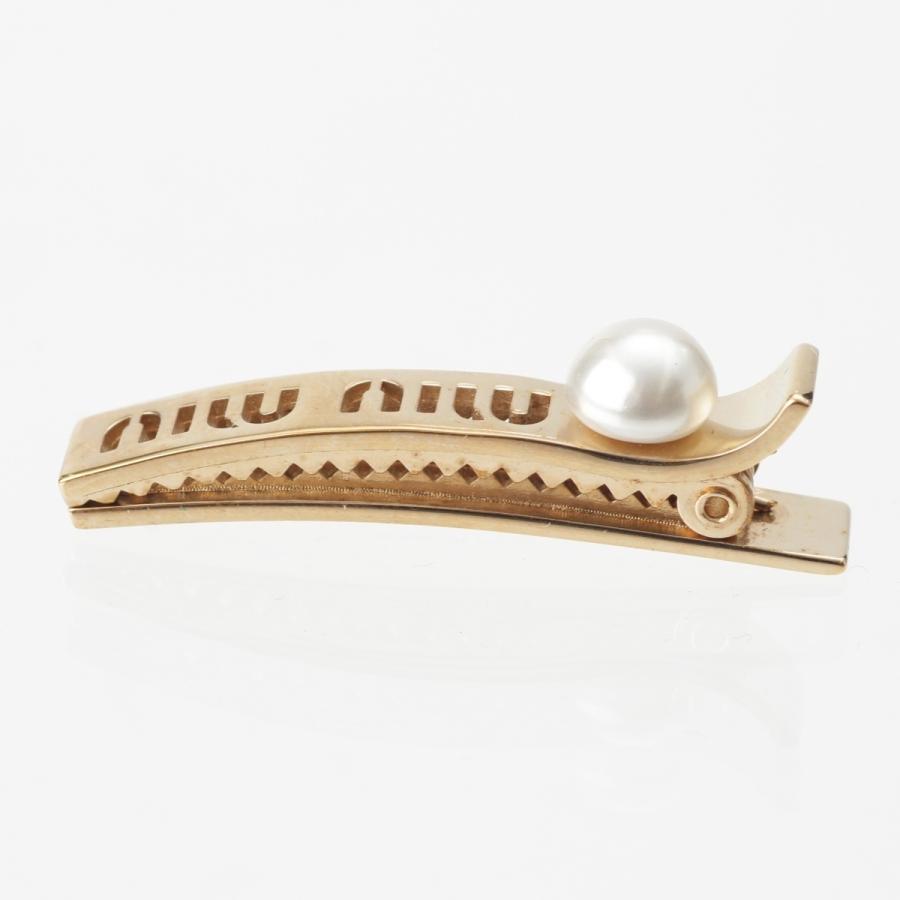 未使用品】miu miu カチューシャ ゴールド パール 未使用品】miu miu