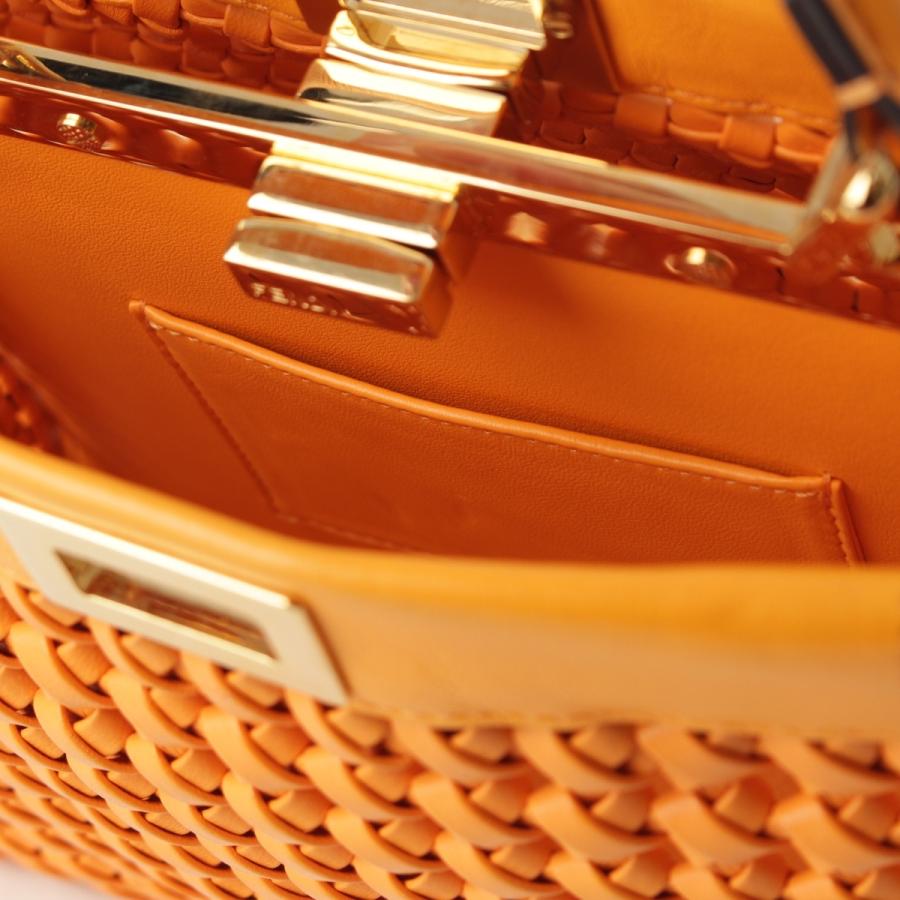 FENDI（フェンディ） ピーカブー レザー アイコニック 編み込み ミニ