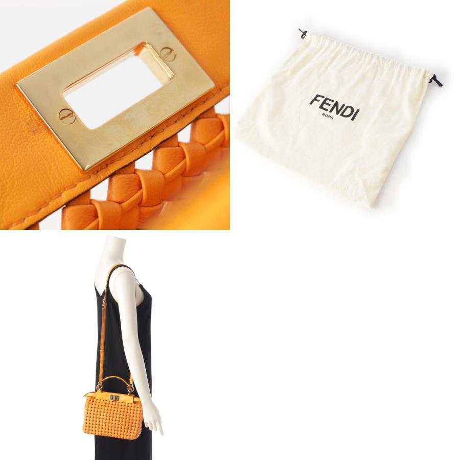 FENDI（フェンディ） ピーカブー レザー アイコニック 編み込み ミニ