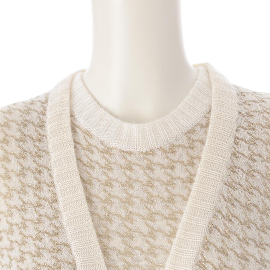 Christian Dior クリスチャンディオール 22年 カシミヤ CDロゴ 千鳥格