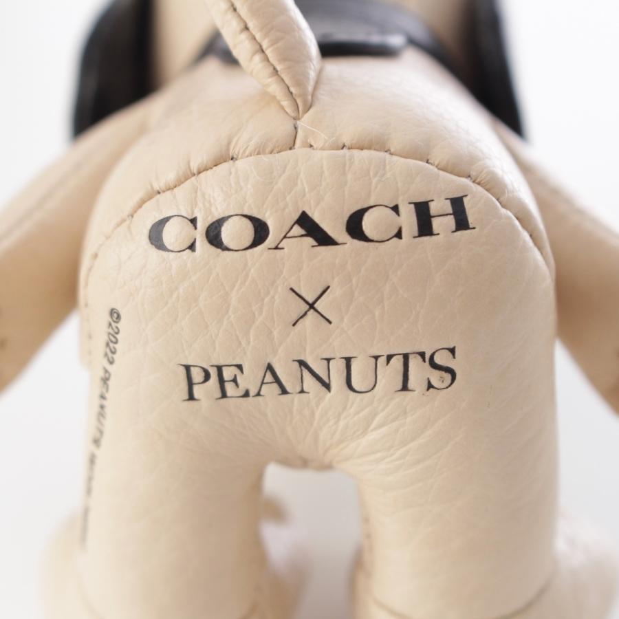 COACH PEANUTS チャーム レザー キーホルダー キーリング 美品 COACH（コーチ） スヌーピー バッグチャーム キーリング 新作 新品