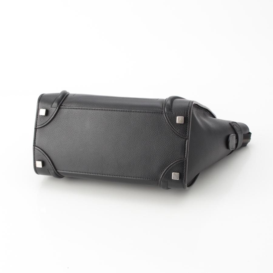 CELINE ラゲージ　マイクロショッパー　ブラック セリーヌ ラゲージ マイクロショッパー レザー トートバッグ