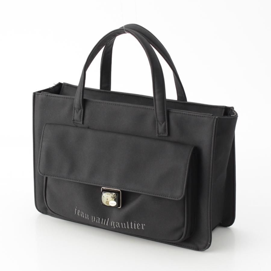 ジャンポール ゴルチエ ボストンバッグ 皮革ブラック旅行用バッグ