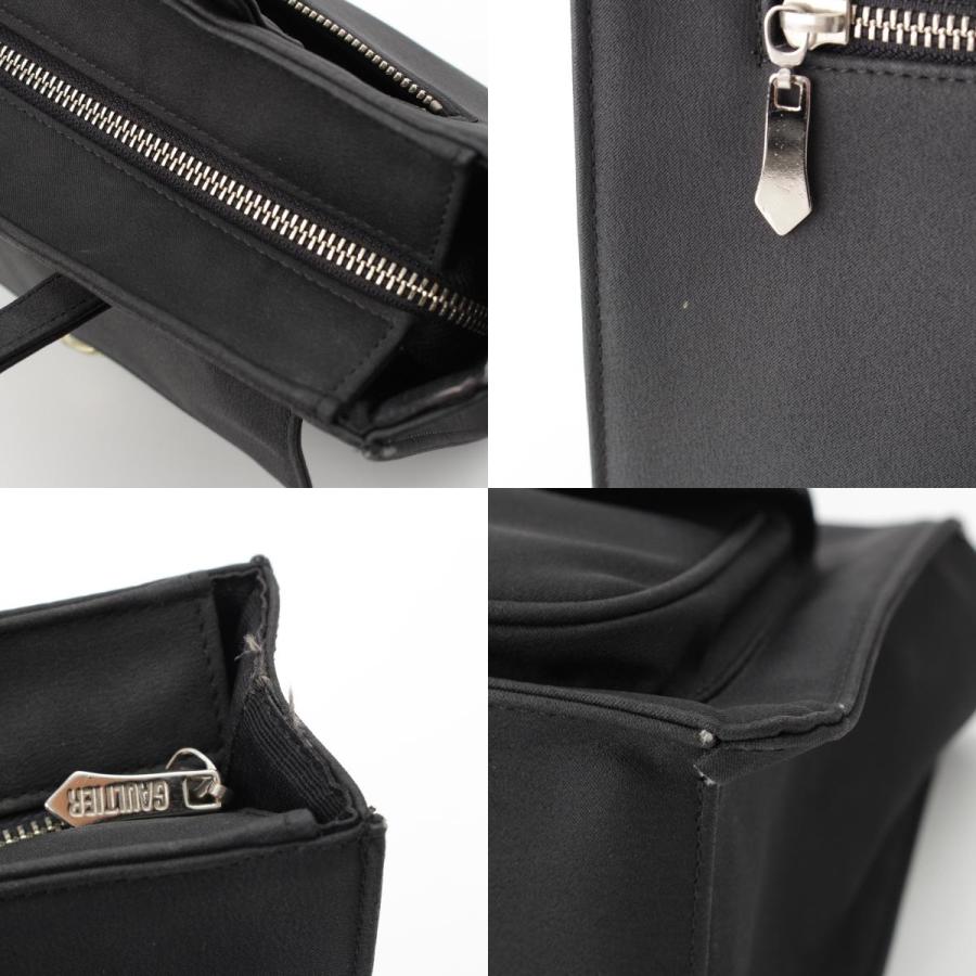 ジャンポールゴルチエ 時計モチーフ ロゴ ミニ ハンドバッグ ブラック  