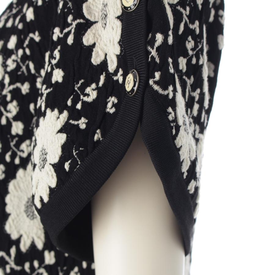 シャネル コットン×レーヨン フラワー 刺繍 ニット ワンピース P47676  