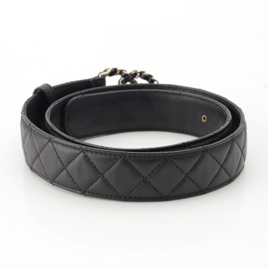 CHANEL（シャネル） B18V レザー ココマーク マトラッセ ベルト 