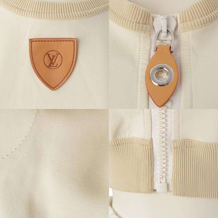 ルイヴィトン 23年 ジップアップ ノースリーブ クロップド トップス ベージュ XS【中古】 LOUIS VUITTON（ルイ・ヴィトン） 23年 ジップアップ ノースリーブ