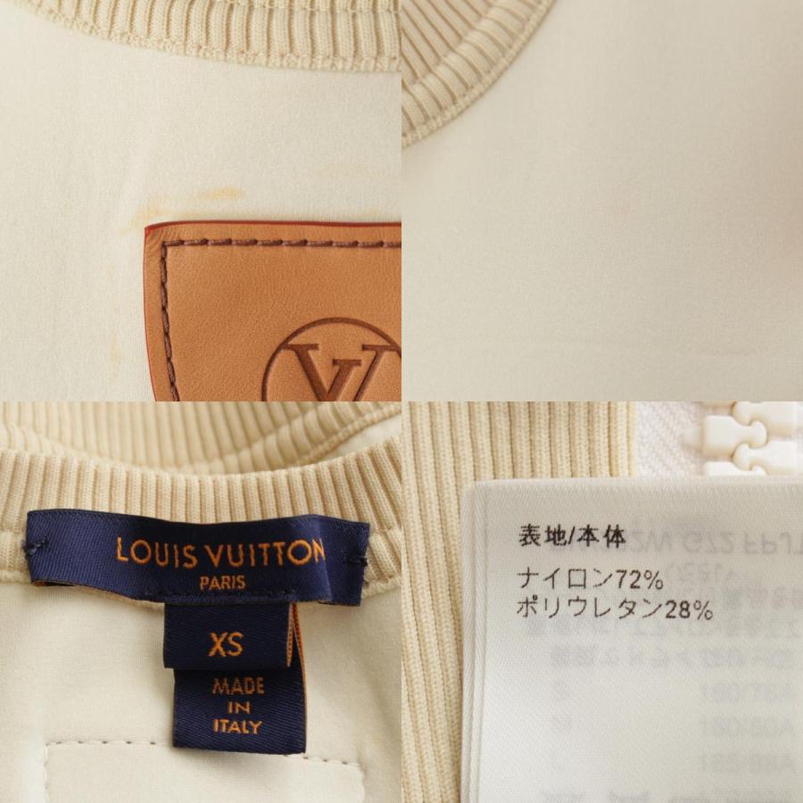 ルイヴィトン 23年 ジップアップ ノースリーブ クロップド トップス ベージュ XS【中古】 LOUIS VUITTON（ルイ・ヴィトン） 23年 ジップアップ ノースリーブ