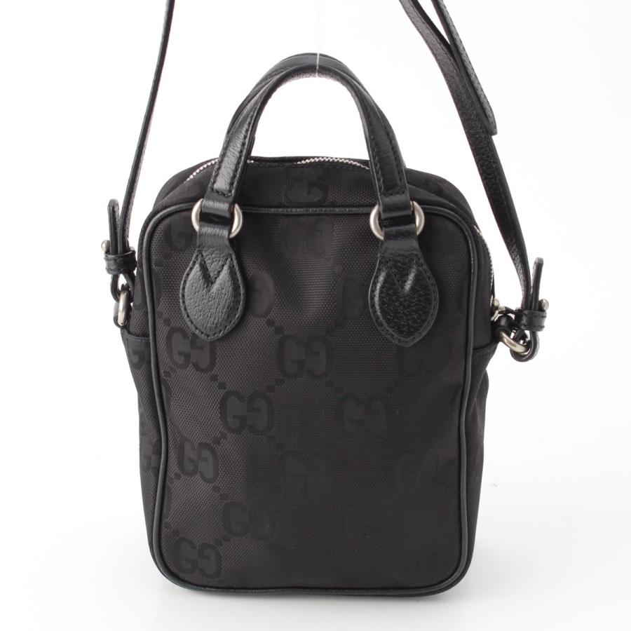 グッチ GGナイロン レザー オフザグリッド 2WAY ショルダーバッグ 625850 ブラック【中古】 GUCCI（グッチ） GGナイロン レザー オフザグリッド 2WAY ショルダー