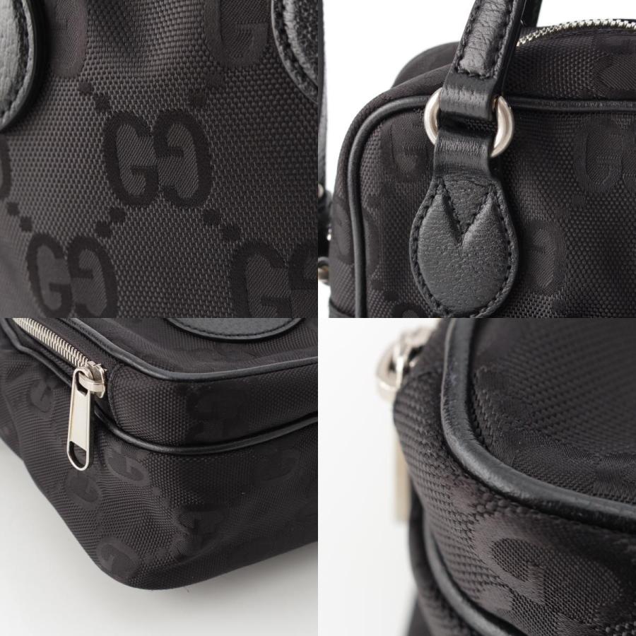 グッチ GGナイロン レザー オフザグリッド 2WAY ショルダーバッグ 625850 ブラック【中古】 GUCCI（グッチ） GGナイロン レザー オフザグリッド 2WAY ショルダー