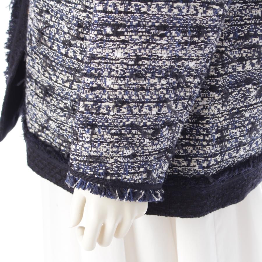 DRAWER ドゥロワー　コート　36 DRAWER（ドゥロワー） ノーカラーコート 36 ネイビー レディース