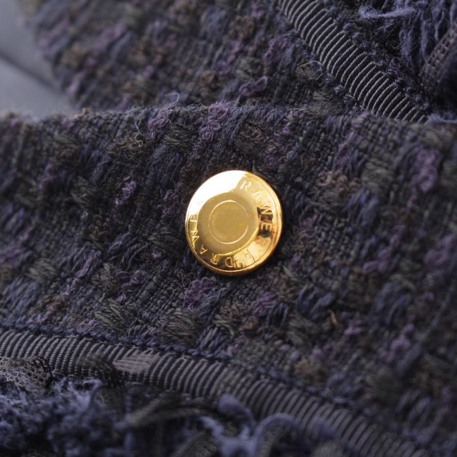 DRAWER（ドゥロワー） 23SS コットン ファンシー ツイード ノーカラー