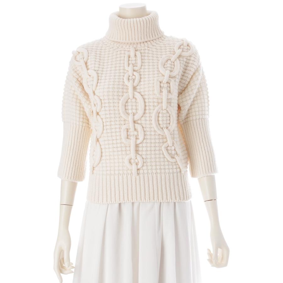 HERMES（エルメス） 23AW ウール シェーヌダンクル タートルネック 