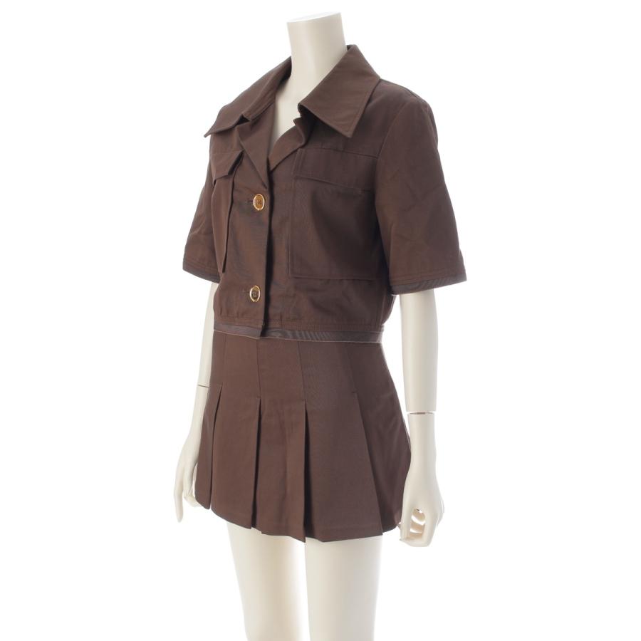 パトゥ 25SS コットン ギャバジン クロップドジャケット スカート  