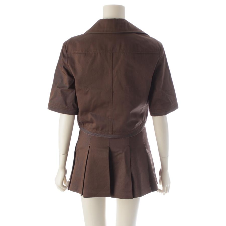 パトゥ 25SS コットン ギャバジン クロップドジャケット スカート  