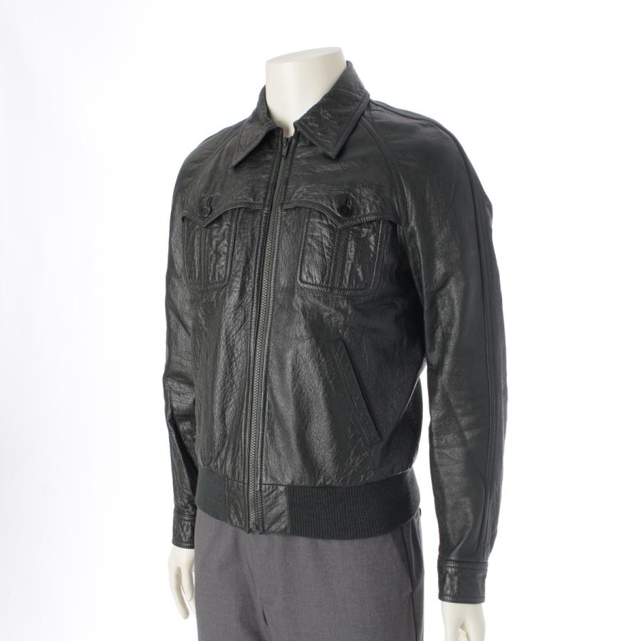 【エディ期】イヴ・サンローラン　リヴゴーシュ　レザージャケット　1998aw サンローラン 16AW エディ期 ラムレザー テディ ヴィンテージ加工