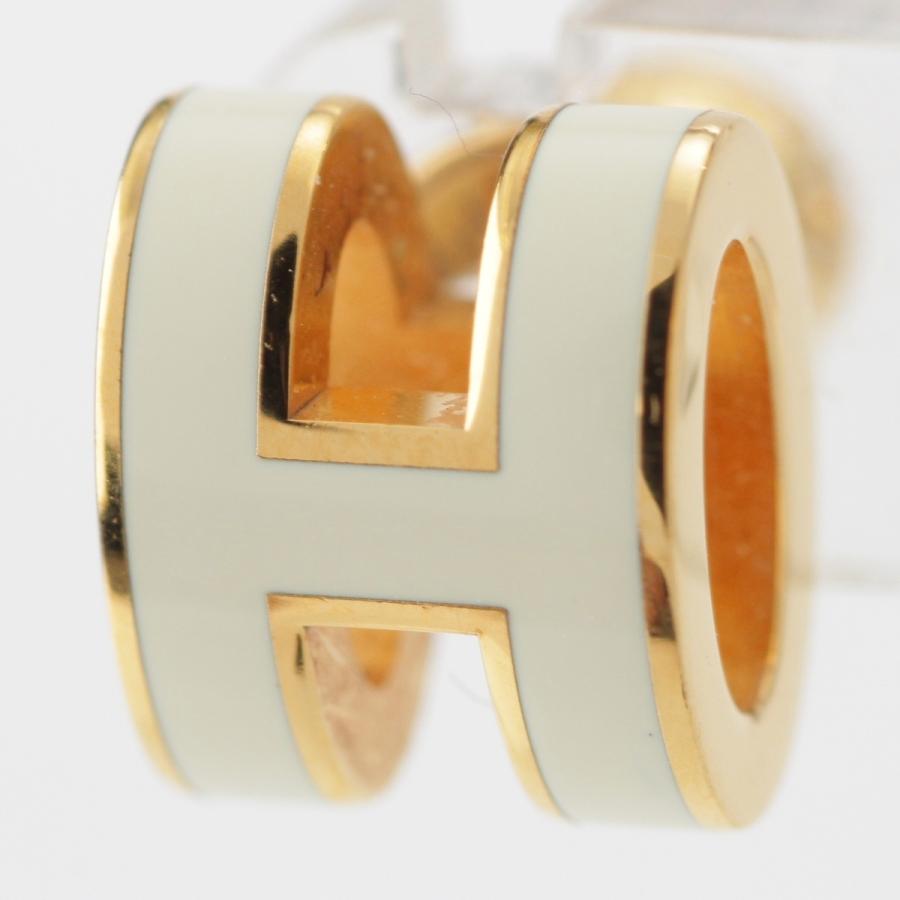 エルメス ピアス ポップアッシュ ミニ GPメッキ ゴールド ホワイトレディース HERMES ポップアッシュ ホワイト ピアス エルメス HERMES ピアス MINI