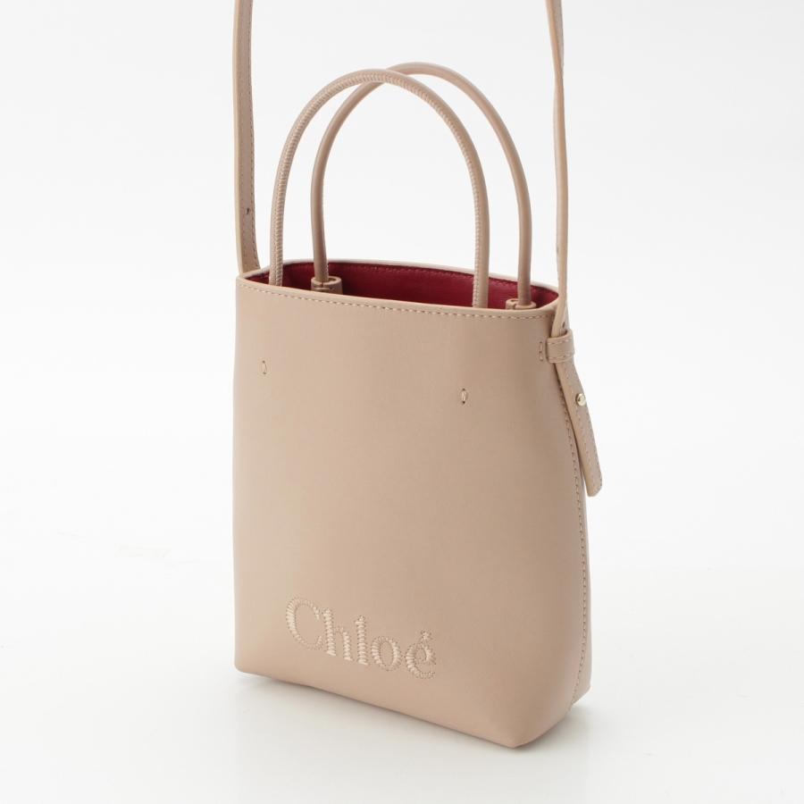 Chloe（クロエ） SENSE センス レザー ロゴ 刺しゅう ハンドバッグ