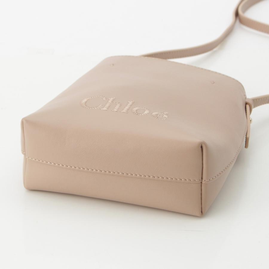 Chloe（クロエ） SENSE センス レザー ロゴ 刺しゅう ハンドバッグ