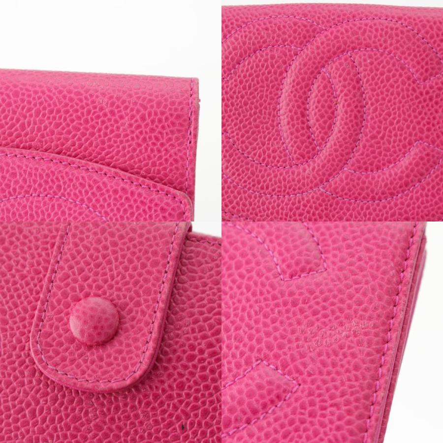 CHANEL（シャネル） キャビアスキン デカココ ココマーク 二つ折り財布