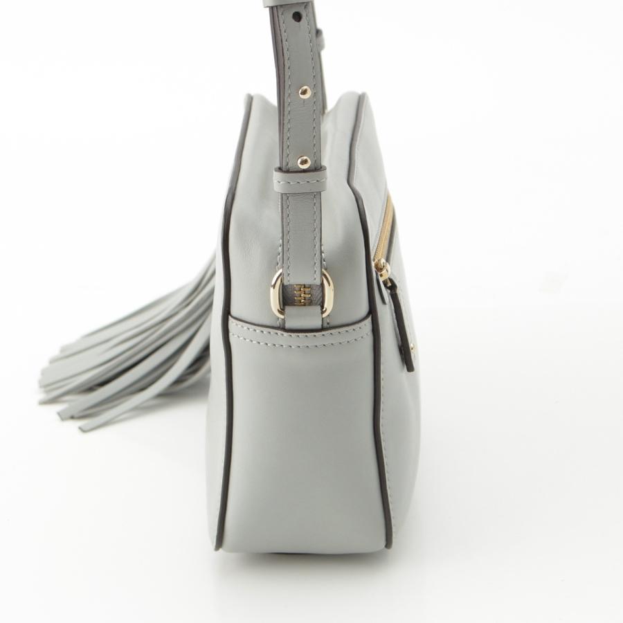 ☆美品☆ANYA HINDMARCH☆ スマイリーウィンク。ライトグレー。 ANYA HINDMARCH（アニヤ・ハインドマーチ） レザー ウインクスマイリー