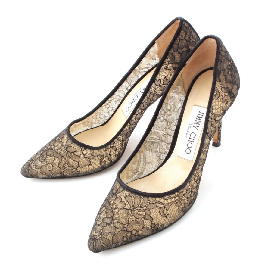 JIMMY CHOO（ジミーチュウ） レース ヒール パンプス ブラック 36