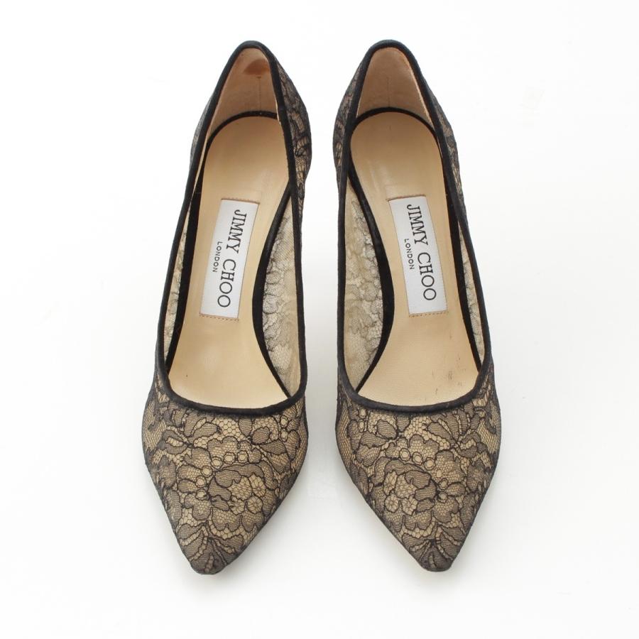 JIMMY CHOO（ジミーチュウ） レース ヒール パンプス ブラック 36