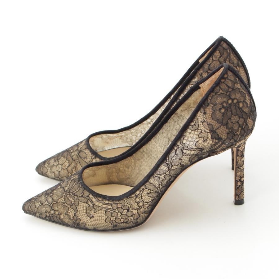 JIMMY CHOO（ジミーチュウ） レース ヒール パンプス ブラック 36