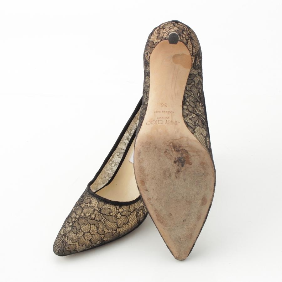 JIMMY CHOO（ジミーチュウ） レース ヒール パンプス ブラック 36