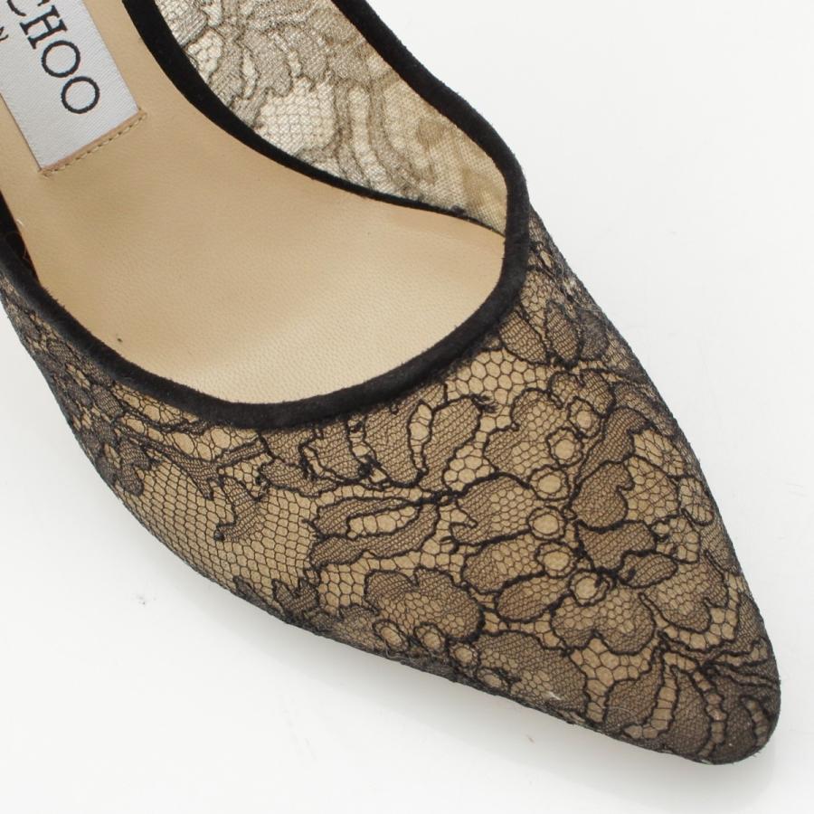 JIMMY CHOO（ジミーチュウ） レース ヒール パンプス ブラック 36